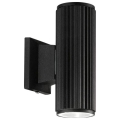 Ideal Lux - Väli seinavalgusti BASE 2xGU10/28W/230V IP44 must